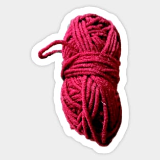 knitting, yarn, pink wool Sticker